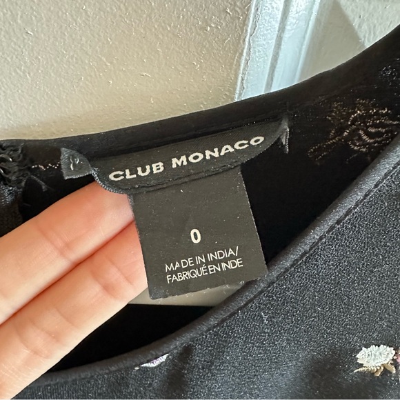 Club Monaco Floral Embroidery Romper with Pockets - Picture 5 of 7